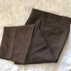 Brown Corduroy Pleated Trouser